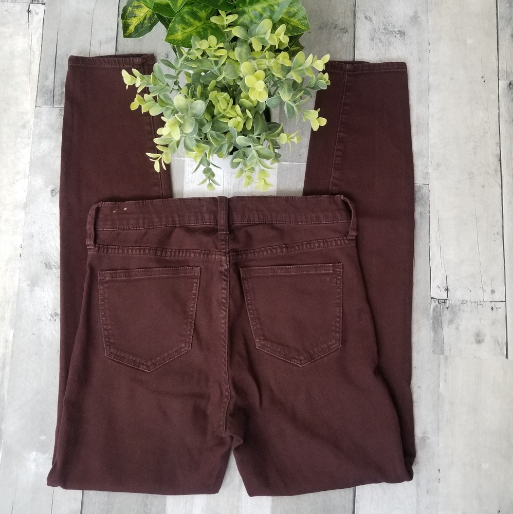 MADEWELL Size 27 Burgundy High Riser Skinny Jeans - Picture 7 of 8